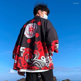 Ethnic Clothing Japanese Kimono Cardigan Men Asian Clothes Yukata Women Harajuku Tops Japan Traditional Male Samurai Costume Haori FF3444