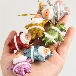 Christmas Decorations 18Pcs Mini Santa Claus Pendants DIY Tree Hanging Ornaments Year Gift For Home 220912