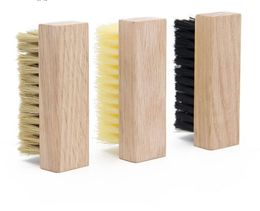 Oak wood Hard pp hair medium Shoe Brushes plastic soft pig hair brush sneaker cleaning