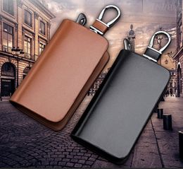 Universal genuine cowhide keybag men and women modified zipper universal remote control smart Protective car key Covers case bag