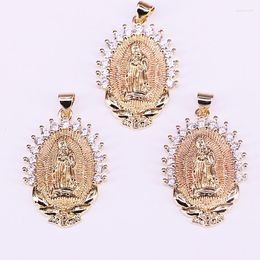 Pendant Necklaces 5Pcs Arrival Cz Fashion Delicate Zirconia Micro Pave Religious Jewelry Accessories Diy Necklace Component