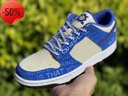 BOOT STAT Sports Sneakers White Racer Blue DV2122-400 Men feminino com caixa original 2022 Dunks autênticos Low Jackie Robinson