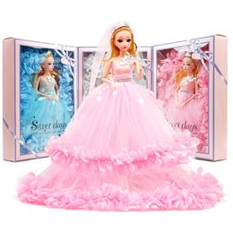 Dolls Girl toys doll simulation children's bjd dress up Christmas gifts cute cartoons wedding princess 220912