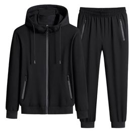 Mens Tracksuits Tracksuit Men Sportswear Sets Spring Autumn Clothing Hooded Suit Male 2 Pieces Sweatshirt Sweatpants Big Size 5XL 220909