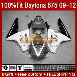 OEM Full Fairings For Daytona 675 675R 2009 2010 2011 2012 Body 150No.86 Daytona675 2009-2012 Bodywork Daytona 675 R 09 10 11 12 Injection Mould Fairing grey glossy