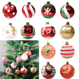 Christmas Decorations 6pcs box Tree Pendant Colourful Balls Gifts Year 2023 Navidad Home Decor Noel Xmas Ornament 220912