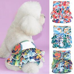 Dog Apparel Diaper Pants Skirt Print Diapers For Female Dogs Physiological Washable Bitch Shorts Design Pet Adjustable