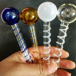 14cm Glass Oil Burner Smoke Pipe Thick Clear Tube Hand Smoking Pipes with 30mm Ball Pipe for Dab Rigs bong