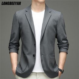 Men's Suits Blazers High End Designer Brand Luxury Casual Fashion Elegant Slim Fit Smart Mens Blazer Suite Jacket Expensivet Mens Clothing 220912