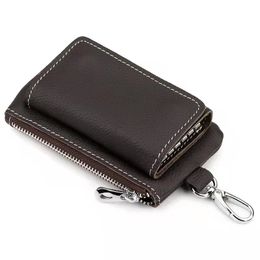 Genuine leather men&women key wallets fashion casual cowhide zero card purses no129