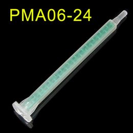 100Pcs PMA06-24 Resin AB Glue Static Mixer Mixing Tube Mixing Nozzle Syringe Set for Two Component Liquid Mixing Machine AB Glue Gun