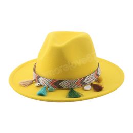 Women Man Fedoras Hat Western Cowboy Multi-colors Panama Winter Autumn Hats Men Chapeau Homme Chapeau Femme
