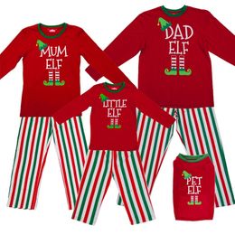 Family Matching Outfits Christmas Family Pyjamas Kids Mom Dad Cotton Printing Clothing Set Santa Family Pyjamas Pography Party 220913