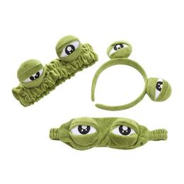 Party Supplies Lonely and widow frog eye mask 2022 new funny face wash hair headgear eye headband
