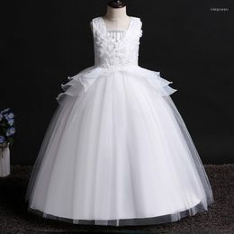 Girl Dresses Children's Flower Wedding Party Dress Garment Peng Walking Show Piano Presiding Long