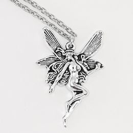 Vintage Fairy Pendant Necklace for Women Fashion Choker Jewellery Goth Gothic Wicca Aesthetic Accessories Female Gifts