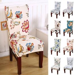 Chair Covers Printing Spandex Stretch Seat Cover For Wedding Dining Room Elastic Slipcovers Banquet El Home Decoration