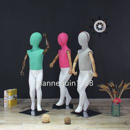 Fashionable Colourful fabric cover kids mannequin clothes display children full body mannequins dummy window display for sale