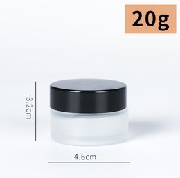 20g/20ml White cap Frosted Glass Jar Empty Cream Jars Cosmetic Packaging Containers cosmetic jar