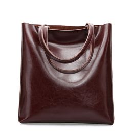 Evening Bags Cow Leather Bag Ladies Genuine Leather Handbags Big Women Bag Large Vintage Female Office Hand Shoulder Bags For Women Tote 220913