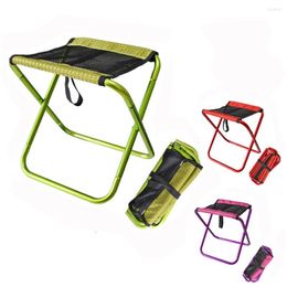 Camp Furniture HooRu Outdoor Folding Stool Portable Beach Fishing Stools Lightweight Durable Camping Chair With Carry Bag For Hiking