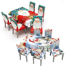 Chair Covers Christmas Print Removable Seat Decorations Dinner Xmas Cap Folding El Cover 2022 Decor