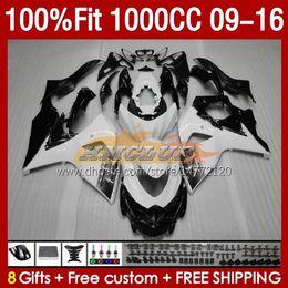 Injection Fairings For SUZUKI GSXR-1000 K9 GSXR 1000 CC 151No.006 GSXR1000 09 10 11 12 13 14 15 16 1000CC 2009 2010 2011 2012 2013 2014 2015 2016 OEM Fairing white glossy