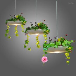 Pendant Lamps Italian Design Potted Aluminium Creative Plant Babylon Hanging Garden Hanglamp Light Fixtures