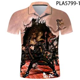 Men's Polos 3D Printed Homme Summer Short Sleeve Men Fashion Casual Shirts Gantz Streetwear Cool Hombre Camisas De Harajuku Ropa