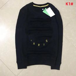 Men Women Sweater Hoodies Cotton Terry Embroidered Letters LOGO Pullover Hooded Jumper