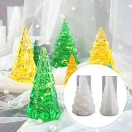 Party Decoration Christmas Tree Silicone Resin Mold Diy Crystal Epoxy Mirror Table Light Night Xmas Small W7n7