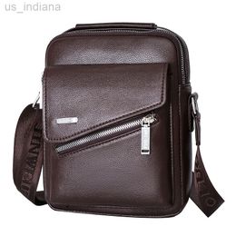 Briefcases Tilorraine men bag leather large capacity men Messenger Shoulder Bag fashion trendy vertical simple business handbag bag for man L220913
