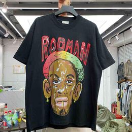 Men's T-Shirts Ethnic Headscarf Graffiti Character Heavy Fabric High Quality T-Shirt T220909