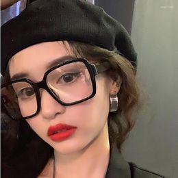 Sunglasses Frames TR90 Black Square Glasses Frame Fashion China Celebrity Decorative Anti Blue Light Computer Transparent Unisex