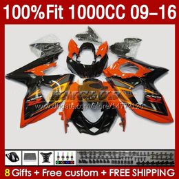 Injection Fairings For SUZUKI K9 GSXR 1000 CC GSXR1000 09 10 11 12 13 14 15 16 151No.71 K 9 1000CC GSXR-1000 2009 2010 2011 2012 2013 2014 2015 2016 OEM Fairing orange stock