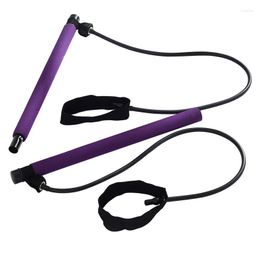 Resistance Bands Fitness Yoga Pilates Bar Bodybuilding Pull Rods Trainer Portable Home Gym Stretching Body Workout