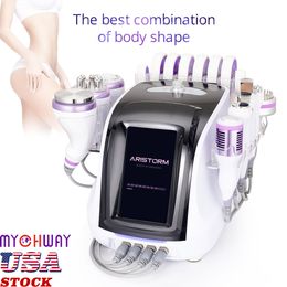 Mychway 10 In 1 40k Ultrasonic Cavitation RF Body Slimming Shaping Machine with Lipo Laser Pads