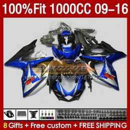 Injection Fairings For SUZUKI K9 GSXR 1000 CC GSXR1000 09 10 11 12 13 14 15 16 151No.77 K 9 1000CC GSXR-1000 2009 2010 2011 2012 2013 2014 2015 2016 OEM Fairing blue silvery