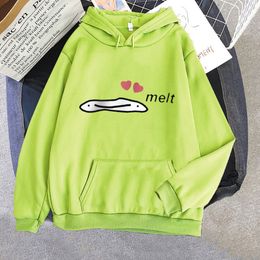 Men s Hoodies Sweatshirts Korean Cartoon Hoodie Oversized Sweatshirt Women Men Punk Clothes Dream Melt Print Unisex Graphic Loose streetwear 3 220913