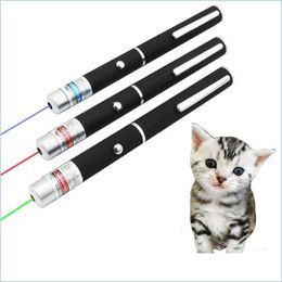 Cat Toys Cat Toys 5Mw Pet Mtifunction Led Laser Pointer Pen Interactive Training Toy For And Dog Chasing Teasing Exercising Drop Deli Dhxu2