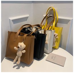 HBP Popular big bag ladies fashion wallets 2023 autumn winter new soft leather tote bags all-match college student class shoulder messenger bag