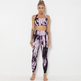 Women's Two Piece Pants Women's Women Seamless Yoga Set Fitness Sports Suits GYM Cloth High Waist Running Leggings Workout Bra Athletic