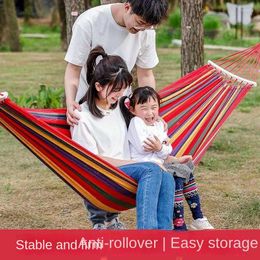 Camp Furniture Canvas Hammock Outdoor Swing Thickening Camping Leisure Single Double Couple Adult Bedroom Dormitory Indoor Hanging Chair