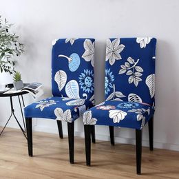 Chair Covers 1/2pcs Spandex Cover Printed Stretch Elastic Dining Seat For Banquet Wedding Restaurant Anti-dirty Housse De Chaise