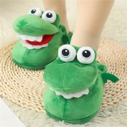 Slippers Fahsion Winter Cotton Walk Open Mouth Make Strange Dance Dinosaur 220913