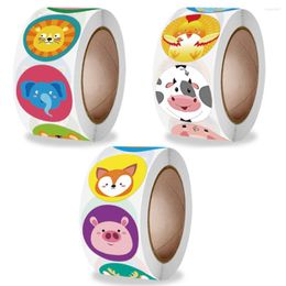 Jewelry Pouches 500pcs Round Cartoon Animals Stickers Encouragement Sticker For School Teacher Reward Students Games Toys Stationery