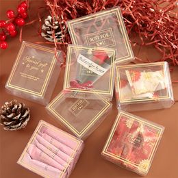 Gift Wrap Clear PVC Box Wedding/Party Valentine Favour Box Cake Packaging Chocolate Candy Festival Event Transparent Gift Packaging Box 220913