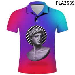 Polos masculinos ROPA DE HOMBRE VAPOR OWAVE HOMME 3D PRESSA DE VERMELHO DE MANAGEM CURTA DE STREETHOWEL DE MAIS DE MODA DE MODATE Harajuku Cool