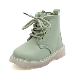 Boots Autumn British Style Boots Boys and Girls Soft Bottom Non-slip Fashion Zipper Baby Toddler Shoes School Shoes 21-30 220913