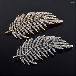 Brooches Plant Series Leaf Brooch Pin Wedding Jewellery Women Rhinestone Crystal Fashion Pins